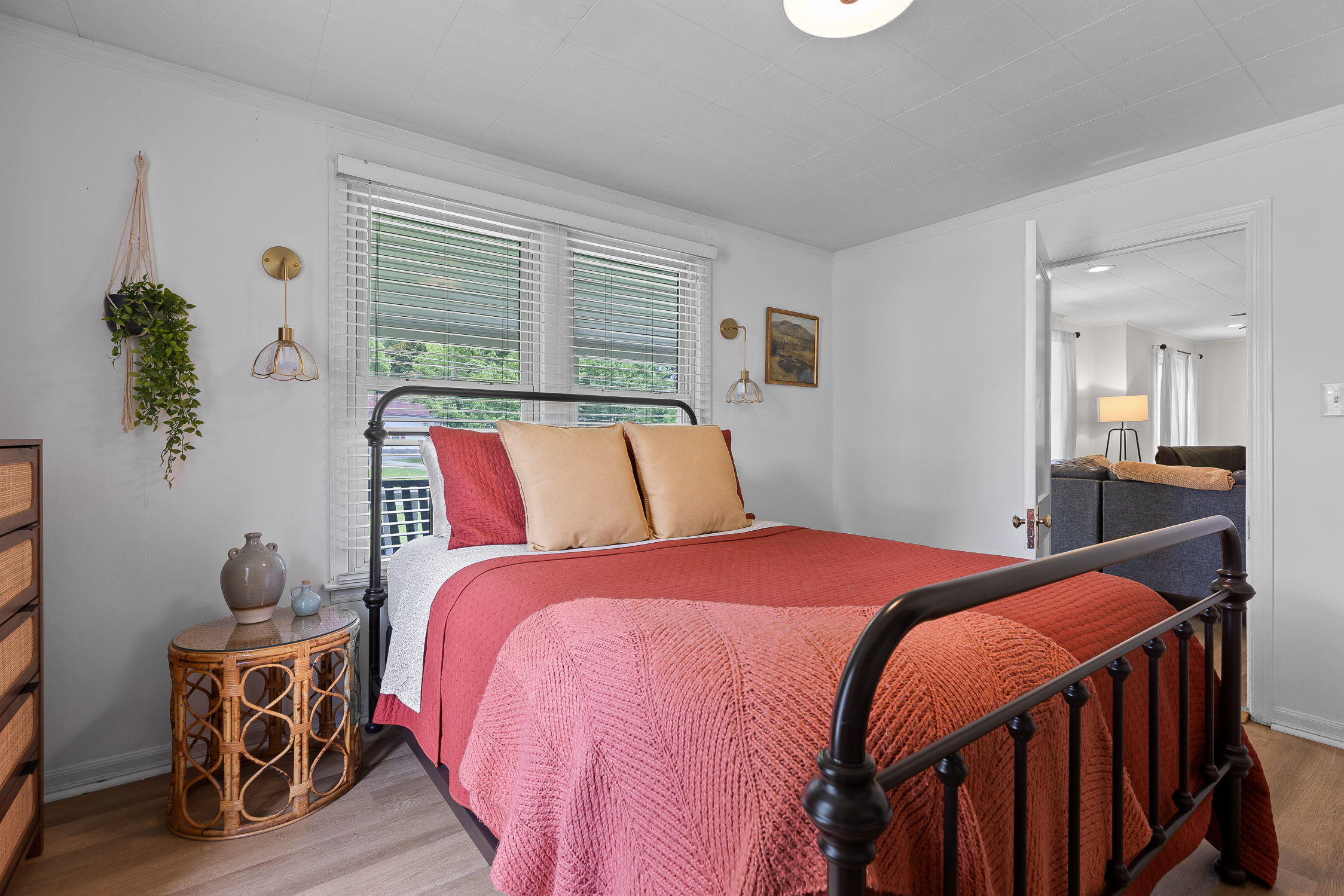 Master bedroom with modern decor